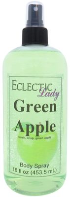 Eclectic Lady Green Apple Body Spray, 16 ounces, Body Mist for Women with Clean, Light &amp; Gentle Fragrance, Cologne with Soft, Subtle Aroma For Daily Use