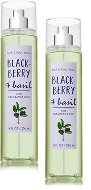 Bath and Body Works 2 Pack Blackberry &amp; Basil Fine Fragrance Mist. 8 Oz.