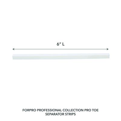 ForPro Toe Separator Strips, Individual Pedicure Toe Separators, 6 L, White, 100-Count
