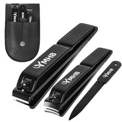 Nail Clippers Set, Ultra Sharp Toenail Clippers and Fingernail Clipper, Nail File, Nail Cutter, Nail Clippers for Men Women, Gifts for Women Men