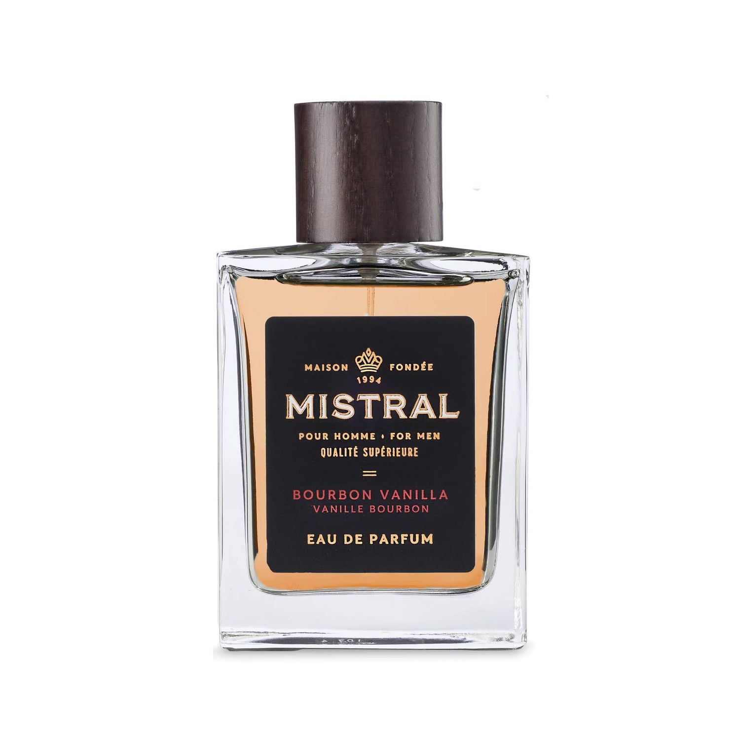 Mistral Mens Cologne, Bourbon Vanilla, Made in France, 3.4 Oz