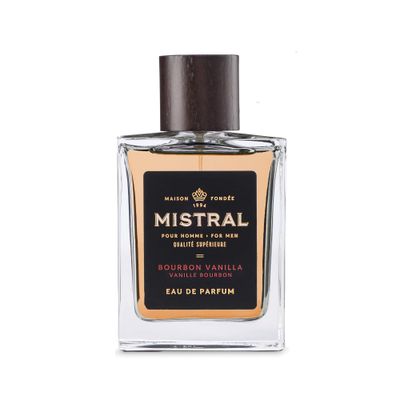 Mistral Mens Cologne, Bourbon Vanilla, Made in France, 3.4 Oz