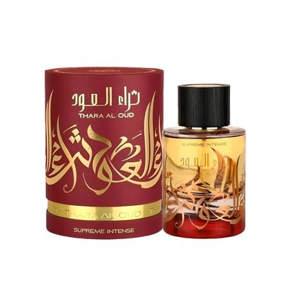 Ard Al Zaafaran. Thara Al Oud Supreme Intense Eau de Parfum Spray for Unisex, 3.4 Ounce