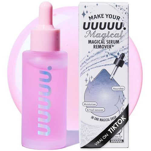 UUUUU. Magical Serum Remover, Non-Toxic Semi Cured Gel Nail Remover, Odorless and Nourishing Formula for Quick Gel Nail Removal