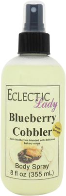 Eclectic Lady Blueberry Cobbler Body Spray, Double Strength, 8 ounces, Body Mist for Women with Clean, Light &amp; Gentle Fragrance, Cologne with Soft, Subtle Aroma For Daily Use