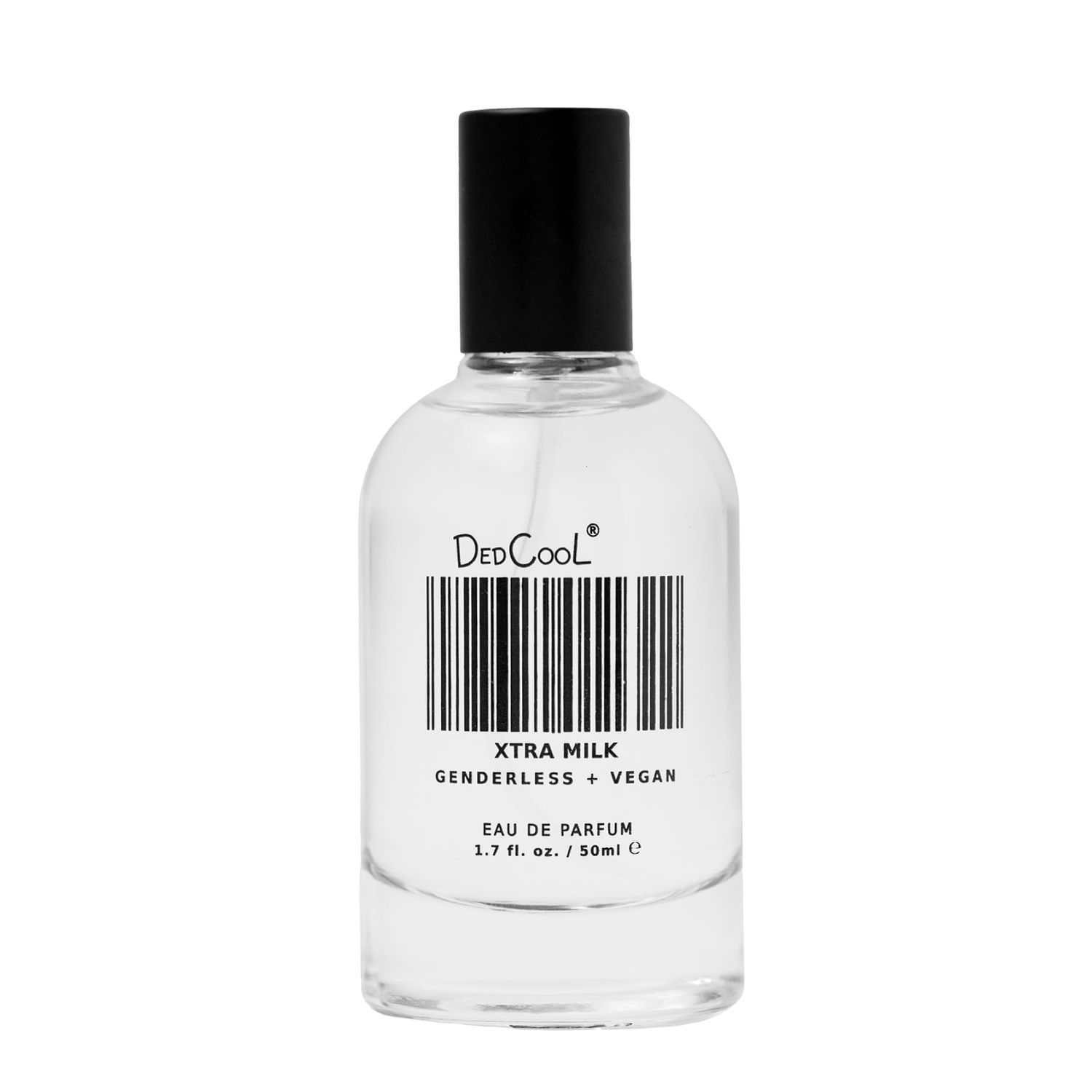 DedCool Eau de Parfum (Xtra Milk - 1.7 fl oz) with Notes of Bergamot, White Musk, Amber, Clean, Perfume for Men &amp; Women, Long Lasting, Luxury Fragrance, Non-Toxic, Genderless, Vegan, Fragrance For All