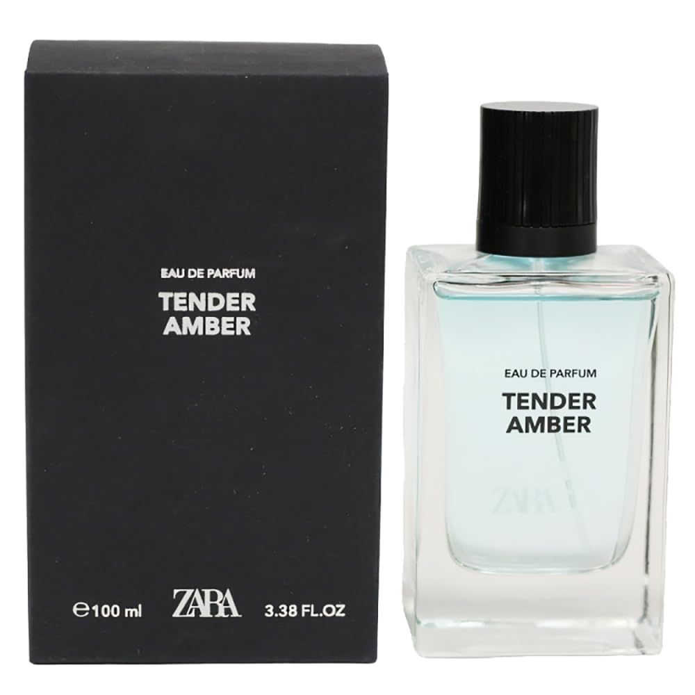 Zara Tender Amber Cologne for Men EDP Eau De Parfum Warm Amber and Floral Sophistication 100 ML (3.4 FL OZ)