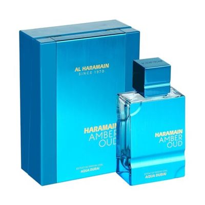 Al Haramain Amber Oud Aqua Dubai Extrait De Parfum Spray - Arabian Perfume for Women &amp; Men - Arabic Cologne - Long Lasting Fruity Fragrance with Bergamot, Fruits, Amber, Musk - Eau De Parfum - 3.33 oz