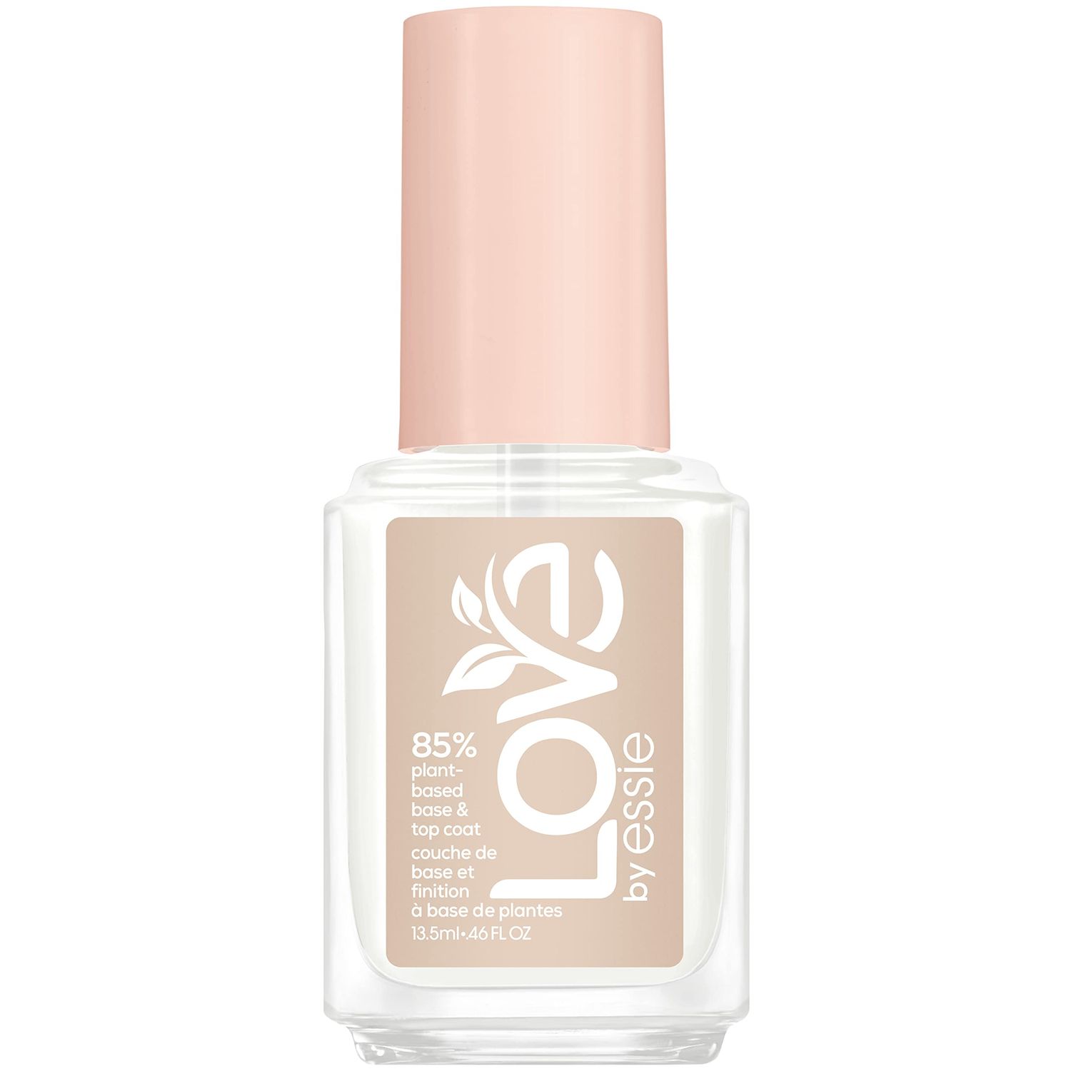 LOVE by essie Nail Care, 85 Plant-based, Salon-Quality, Base and Top Coat, 0.46 Fl Oz