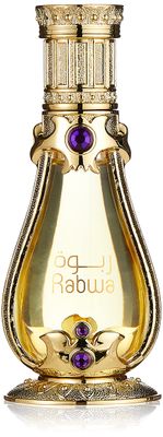 RASASI Rabwa for Men and Women Unisex 19ml(0.6 oz) | Concentrated Perfume Oil | Smooth Woody and Patchouli Notes Enhanced by Bergamot | Elegant Bottle