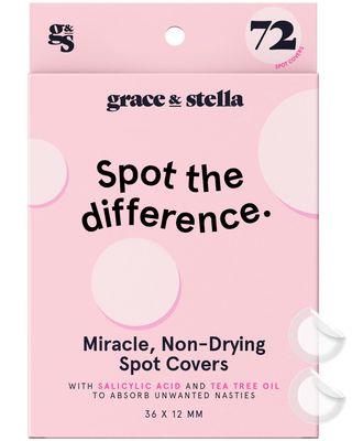 grace &amp; stella Pimple Patches for Face - Fast Acting Hydrocolloid Acne Patch That Absorb Gunk, Flatten Breakouts - Zit Stickers for Clear Skin - Dermatologist-Tested, Vegan (Invisible, 72 Count)