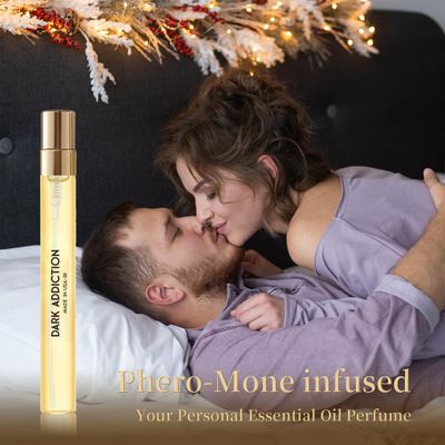 Pheromones Perfumes for Women & Men- Inspired by B.lack O.pium,Amber vanilla Long Lasting Enhanced Scents Pheromone Perfume Oils Cologne for Men Wife Gift Ideas.Travel Size 0.4oz/12 mL-Dark Addiction
