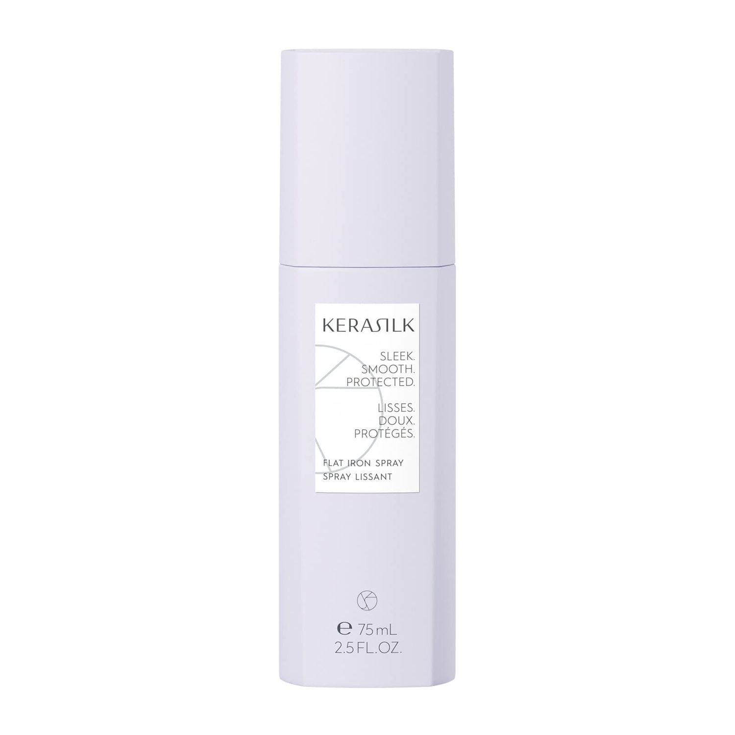 KERASILK Flat Iron Spray | Speeds Up &amp; Eases Hot Iron Styling | Smooths Hair &amp; Flyaways | Creates Sleek Hair Full of Shine | Humidity Protection | With Heat Protection | 75ml