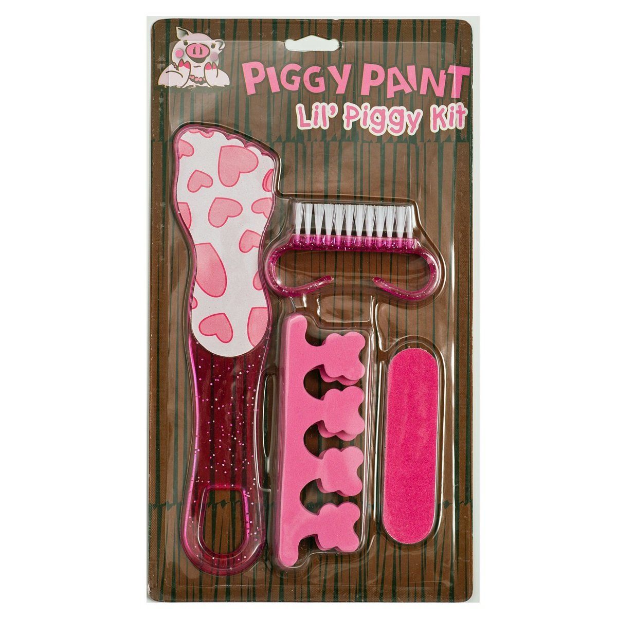 Piggy Paint 100 Non-toxic Girls Nail Polish - Safe, Chemical Free Low Odor for Kids, 4 Piece Pedicure Set