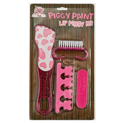 Piggy Paint 100 Non-toxic Girls Nail Polish - Safe, Chemical Free Low Odor for Kids, 4 Piece Pedicure Set