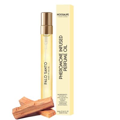 HoogaLife Pheromone Cologne for Men, Enhanced Ecents Pheromones Perfumes for Women, Palo Santo Scent, Pheromone Perfume Oil Spray, Travel Size Perfume 0.34 fl. oz. Made in USA
