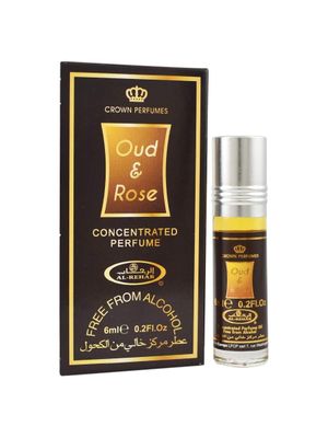 Oud &amp; Rose 6 Ml Concentrated Perfume Oil / Attar by Al Rehab Perfumes 3 PACK