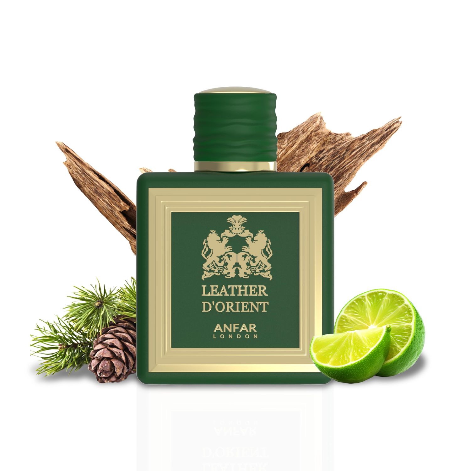 ANFAR LONDON Leather DOrient Pour Homme Extrait de Parfum for Men | Long-Lasting Fragrance with Cashmeran, Incense, Amber, Oud &amp; Cedarwood Notes | Luxury, Woody, Spicy Scent
