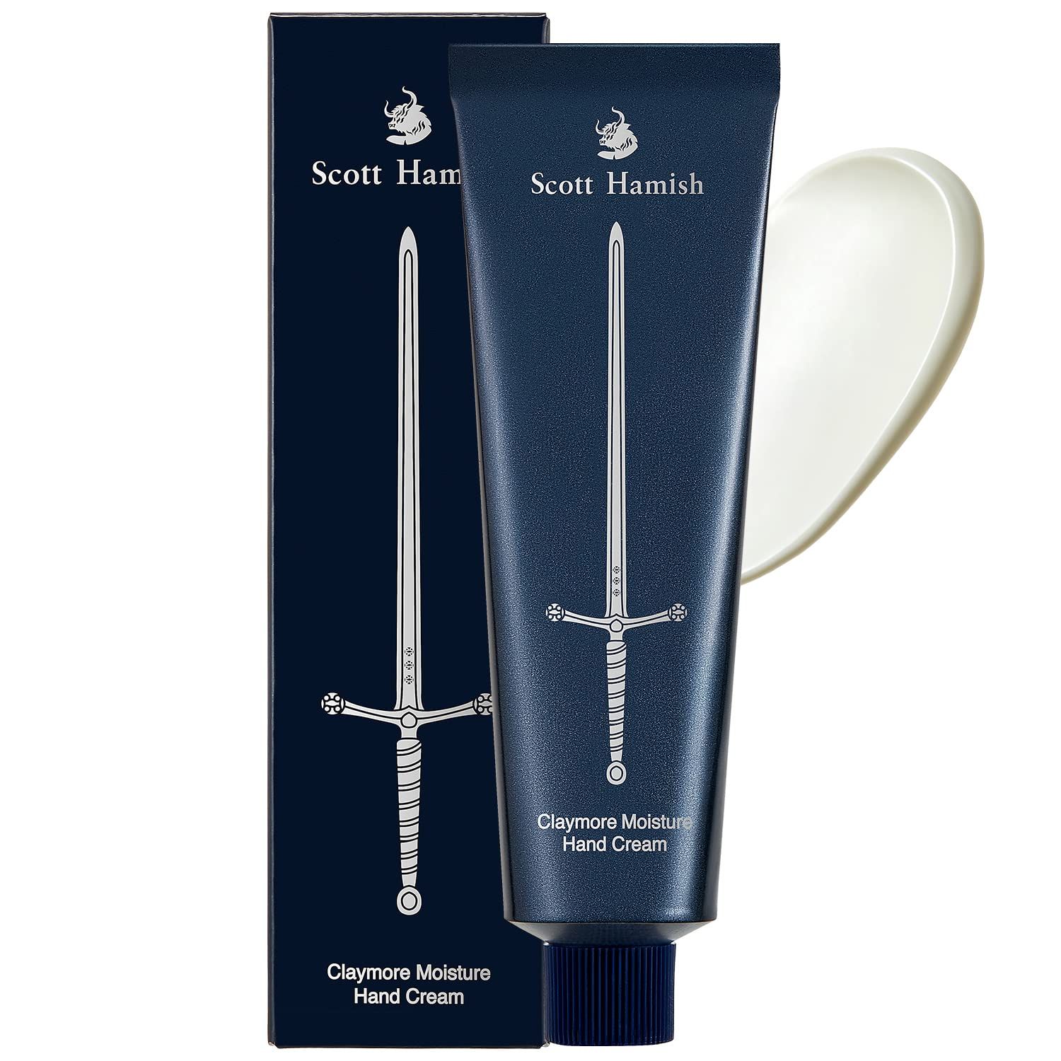 Scott Hamish Claymore Moisture Hand Cream - Hand Moisturizer for Men - Moisturizing Hand Cream for Dry, Cracked Hands with Shea Butter &amp; Milk Thistle - Bergamot Mandarin and Musky Scent, 1.69oz.