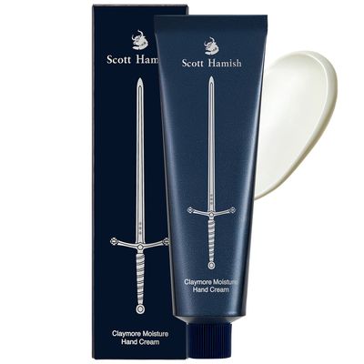 Scott Hamish Claymore Moisture Hand Cream - Hand Moisturizer for Men - Moisturizing Hand Cream for Dry, Cracked Hands with Shea Butter &amp; Milk Thistle - Bergamot Mandarin and Musky Scent, 1.69oz.