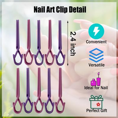 Nail Polish Protector for Fingers - 10pcs Nail Art Clip Protector Easy Self-Doing Nail Accessories for Painting