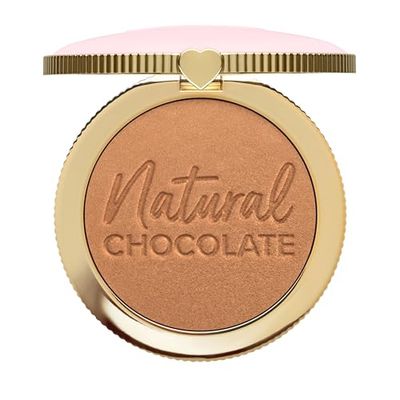 Too Faced Natural Chocolate Bronzer | Sheer-to-Medium Coverage with Glow, 0.31 Ounce, Golden Cocoa