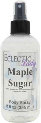 Eclectic Lady Maple Sugar Body Spray, Double Strength, 8 ounces, Body Mist for Women with Clean, Light &amp; Gentle Fragrance, Cologne with Soft, Subtle Aroma For Daily Use