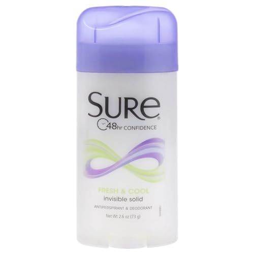 Sure Anti-Perspirant &amp; Deodorant Invisible Solid Fresh &amp; Cool 2.60 oz (Pack of 6)