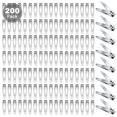 AVERZELLA 200-Pack Fingernail Clippers Nail Clippers in Bulk for Women Man Portable Sturdy Stainless Steel Small Nail Cutter Bulk Toenail Clippers Multipack for Travel Homeless Care Package Supplies
