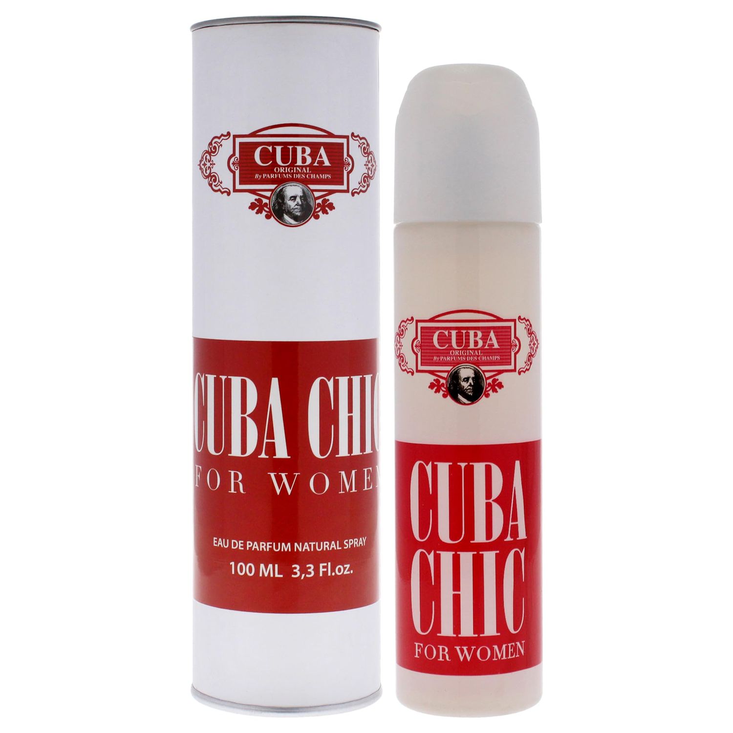 Cuba Womens Eau de Parfum Spray, Chic, 3.3 Ounce
