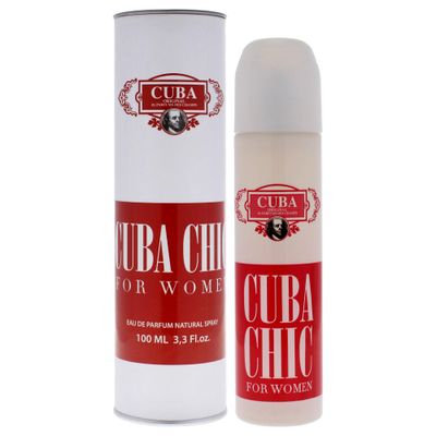 Cuba Womens Eau de Parfum Spray, Chic, 3.3 Ounce