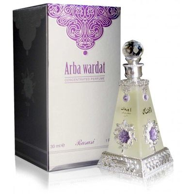 RASASI Arba Wardat Arabian Perfume Oils For Women &amp; Men, 30ml (1.0 Oz) - Long Lasting Concentrated Perfume Oil, Luxurious Unisex Scented Oil For All-day Freshness And Elegance In A Premium Bottle