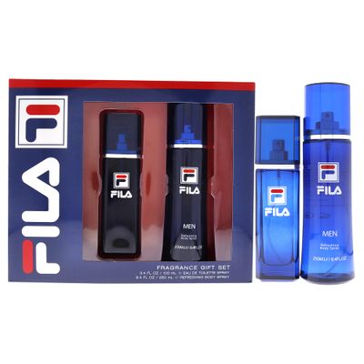FILA Fragrance Giftset for Men - Cool, Clean And Refreshing Fragrance And Body Mist - Extra Strength, Long Lasting Scent Payoff - Trendy, Rectangular, Streamlined, Portable Bottle Design - 2 Pc