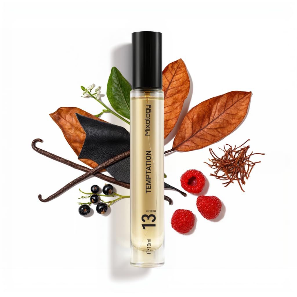 Luxodor Temptation Mixology Eau de Parfum | Mixture of Cuir Intense, Italian Leather, Tuscan Leather, Unisex Perfume 0.34 Fl Oz (10ml)