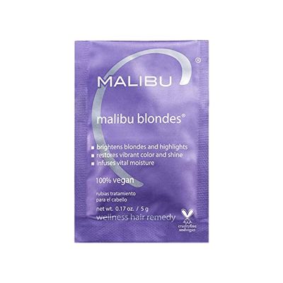 Malibu C Blondes Wellness Remedy - Removes Discoloration from Bleached, Highlighted or Natural Blonde Hair Restores Vibrance and Shine with Vitamin C Complex (1 Packet)