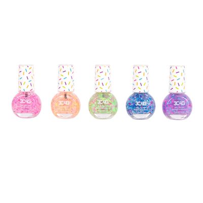3C4G Confetti Nail Polish Set for Girls &amp; Teens - 5 Fun, Non-Toxic Colors with Sparkling Confetti, Safe Nail Polish Kit for Kids Ages 8 Perfect for Birthdays, Parties &amp; DIY Manicures Make It Real