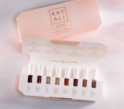KAYALI Discovery Layering Set 8 x 1.5ml Eau de Parfum Bonus Nest NY Sicilian Tangerine Body Cream, 30 ml
