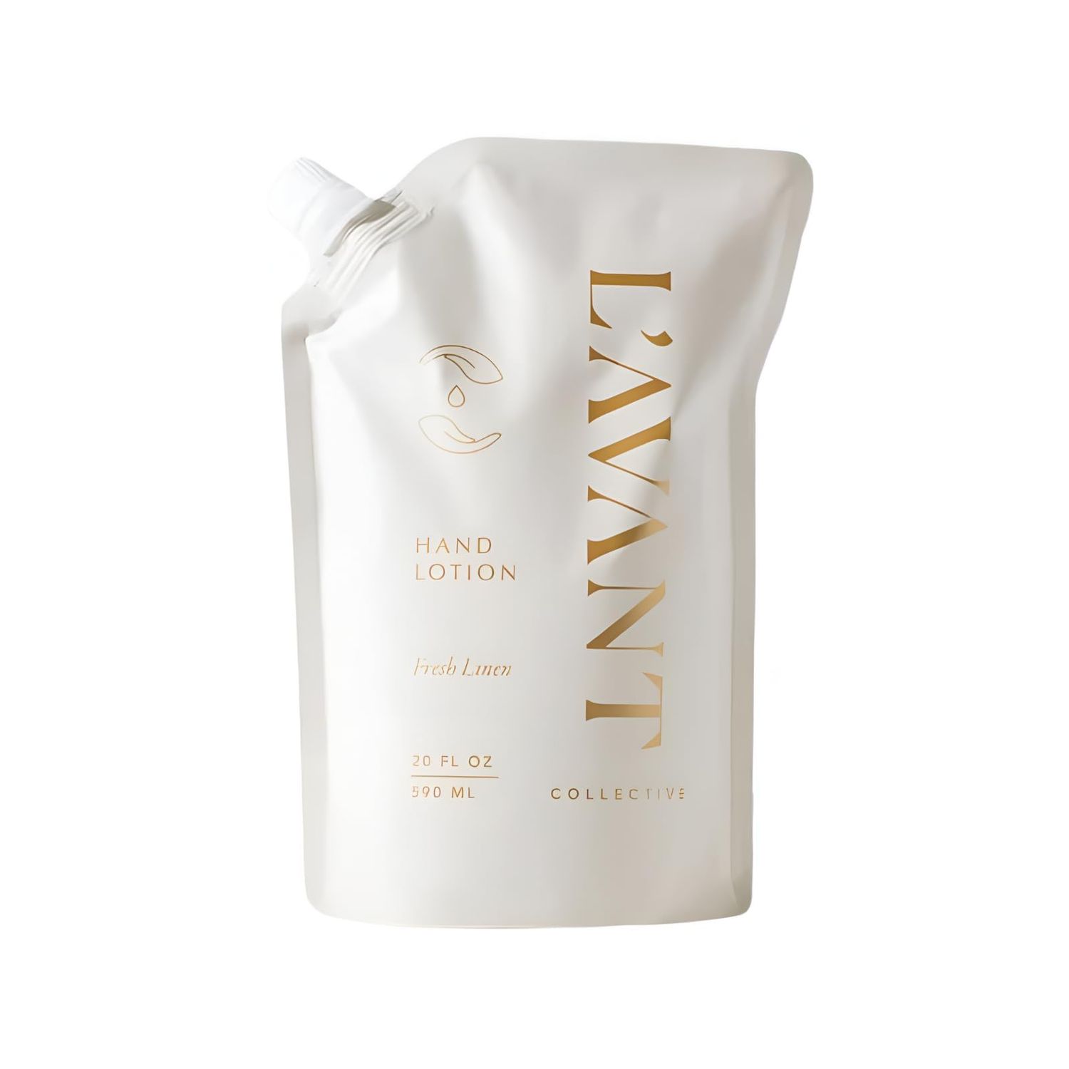LAVANT Collective Luxury Hand Lotion Refill - High Performing Moisturizing Hand Cream for Dry, Cracked Hands, Nails &amp; Cuticles - Hydrating Shea Butter Formula (20 oz Fresh Linen)