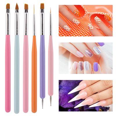 LoveBB Nail Art Brushes 35 Pcs- Nail Polish Brush with Dotting Pen, Builder Gel Brush, Silicone Nail Brushes Nail art Tools For Painting Nail Design