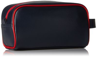 Nautica Mens Top Zip Travel Kit Toiletry Bag Organizer, red, One Size