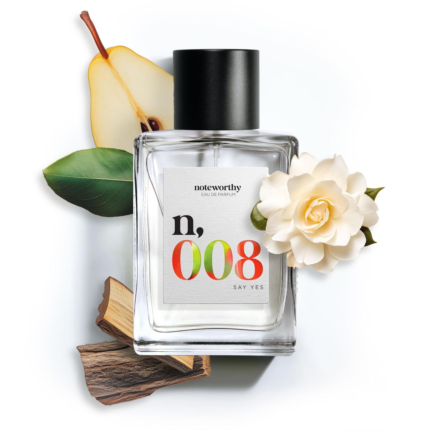 Noteworthy n,008 Say Yes Eau De Parfum - Pear, Gardenia, Sandalwood | Sophisticated, Warm Fragrance for Any Occasion | Long-lasting Unisex Perfume for Women &amp; Men (100ml)