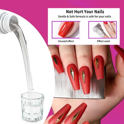 Nail Polish Gel Remover 4Fl.Oz Gel Nail Polish Remover Kit Professional Gel Remover Quickly &amp; Easily Remove with Glass Cup Nail Cleaning pad