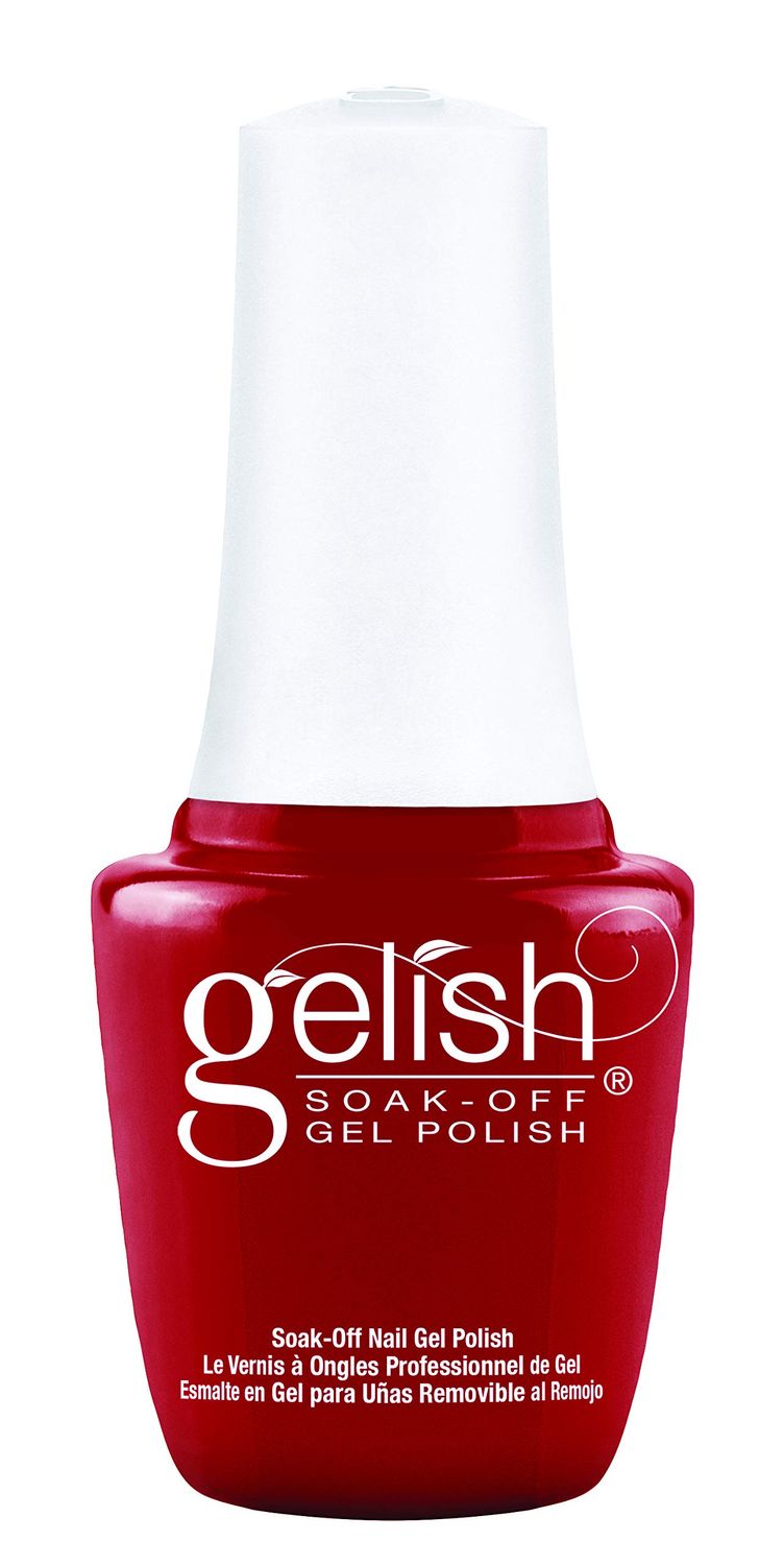 Gelish MINI Hot Rod Red - Red Soak Off Polish, Long-Lasting, Vibrant Color, Professional Quality, High Shine, Chip-Resistant, 0.3 oz.