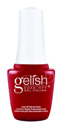 Gelish MINI Hot Rod Red - Red Soak Off Polish, Long-Lasting, Vibrant Color, Professional Quality, High Shine, Chip-Resistant, 0.3 oz.