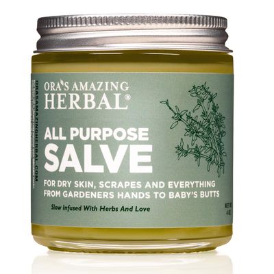 Oras Amazing Herbal All Purpose Salve, Herbal Healing Skin Balm with Tea Tree, Natural Cream for Dry Cracked Hands, Comfrey Calendula Plantain Thyme Beeswax, Soothing Itch Relief, 4 oz