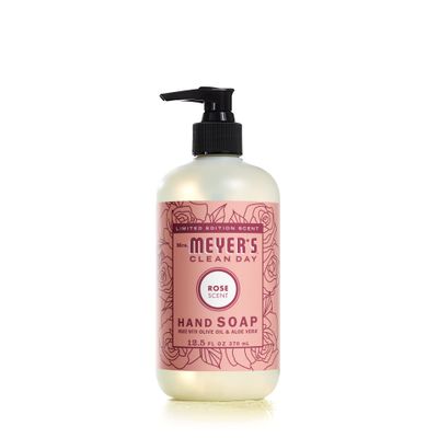 MRS. MEYERS CLEAN DAY Hand Soap, Made with Essential Oils, Biodegradable Formula, Rose, 12.5 fl. oz
