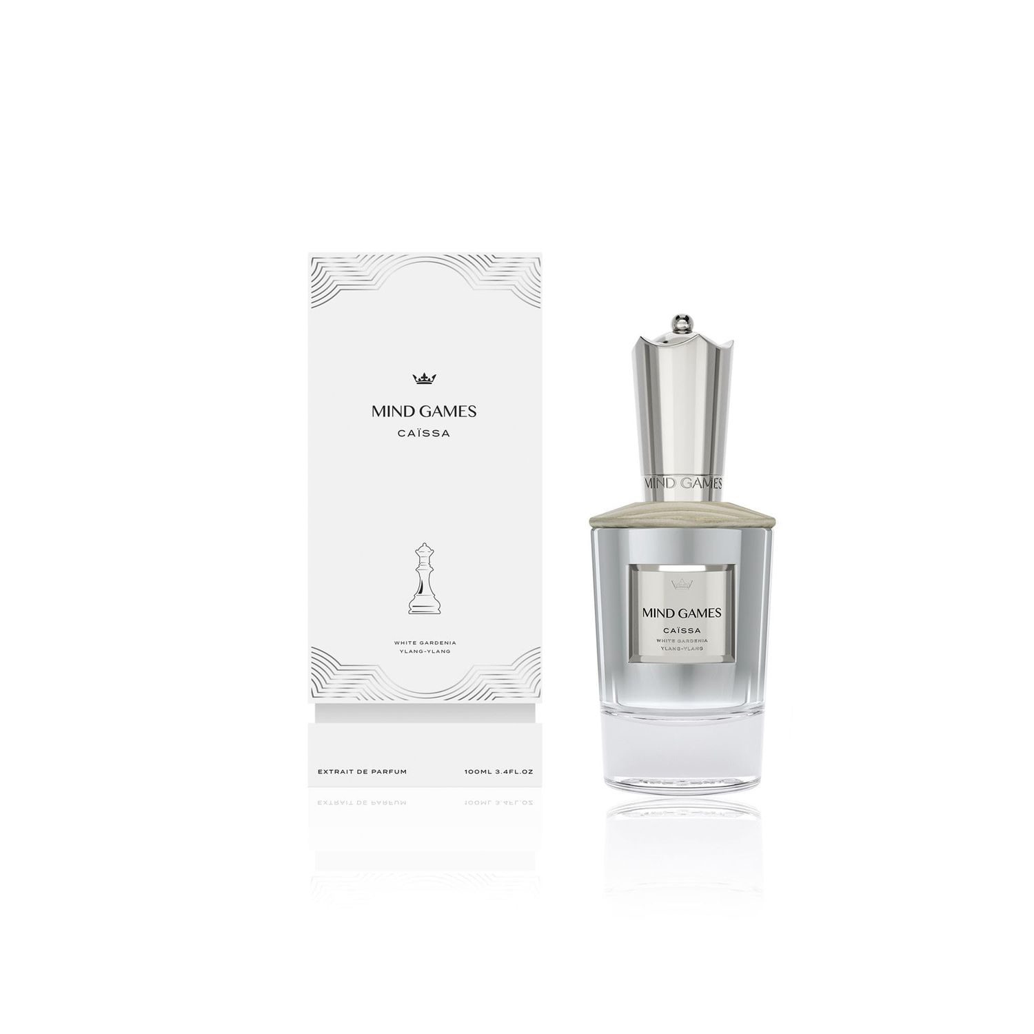 MIND GAMES Caissa - Luxury Perfume with Notes of Black Licorice, White Gardenia &amp; Vegan Musk - Elegant Extrait de Parfum for Women &amp; Men - Floral &amp; Woody Perfume - 100 mL/3.4 oz