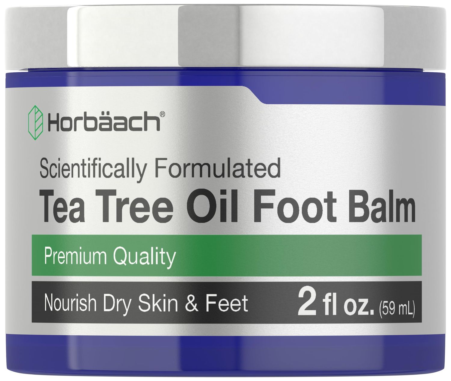 Horbach Tea Tree Oil Foot Balm | 2 oz | Moisturizes and Nourishes Dry Skin &amp; Feet | Scientifically Formulated