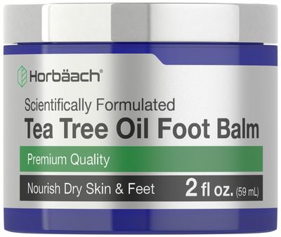 Horbach Tea Tree Oil Foot Balm | 2 oz | Moisturizes and Nourishes Dry Skin &amp; Feet | Scientifically Formulated