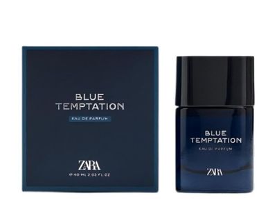 Zara Blue Temptation Mens Perfume EDP Eau De Parfum 60ML (2.3 fl. oz) Bold &amp; Enigmatic Scent with Black Pepper, Lemon &amp; Orange Blossom Warm Tonka Bean &amp; Patchouli Base for a Fresh Fragrance
